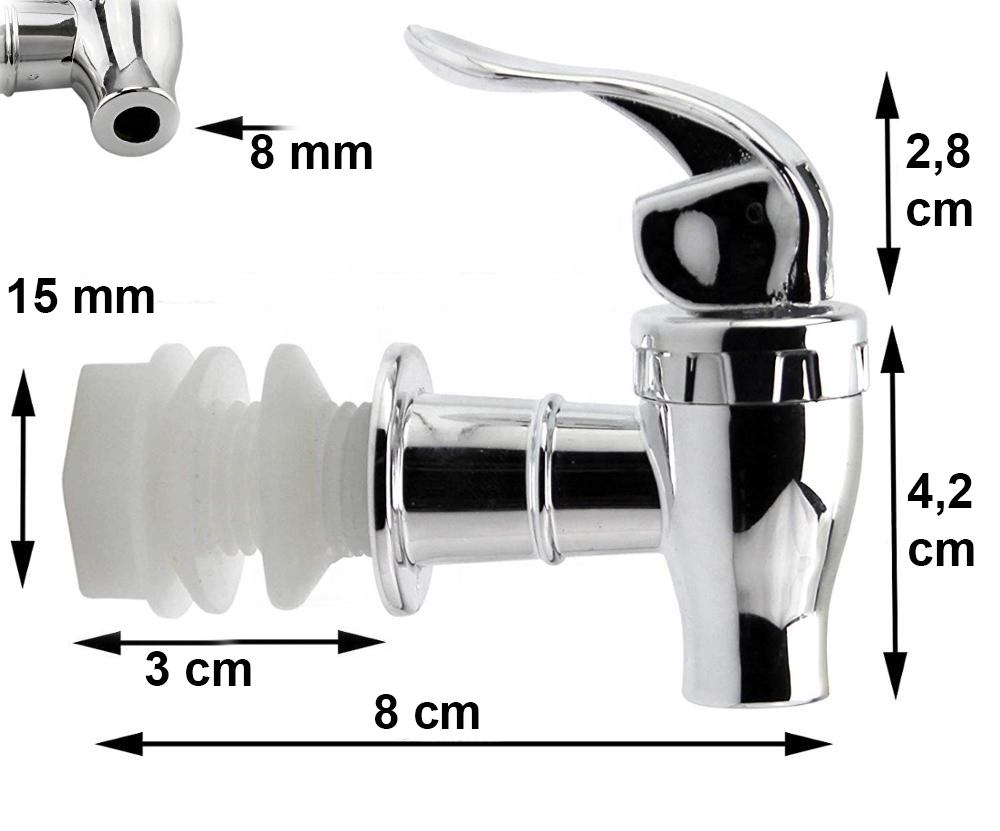 Cam Sebil Damacana Yedek Musluğu Basmalı Tip
