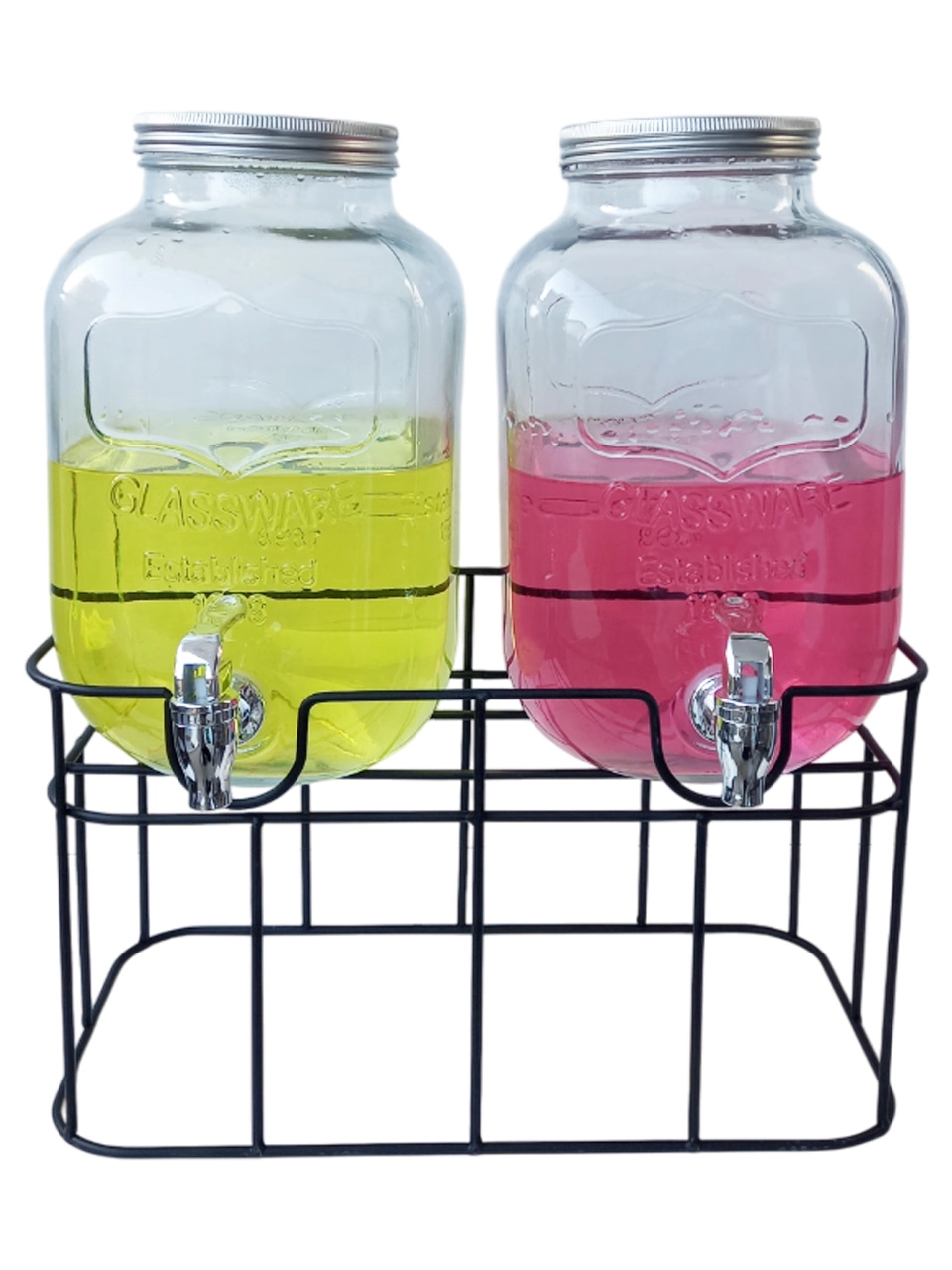 Cam Sebil, Şerbetlik, Yağdanlık Musluklu 5+5 Litre