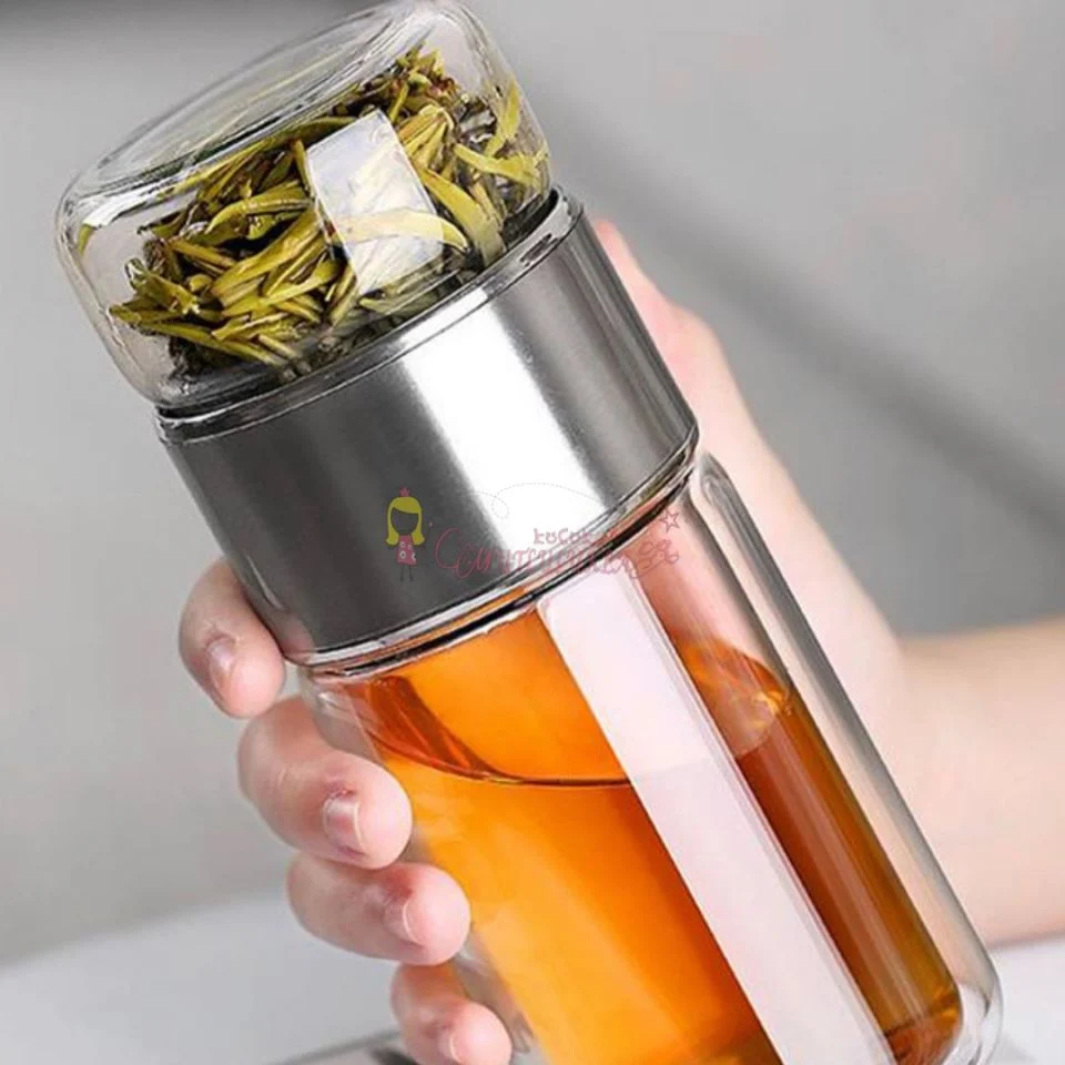 Çift Katlı Cam, Bitki Çayı, Ihlamur, Filtre Kahve Demliği French Press