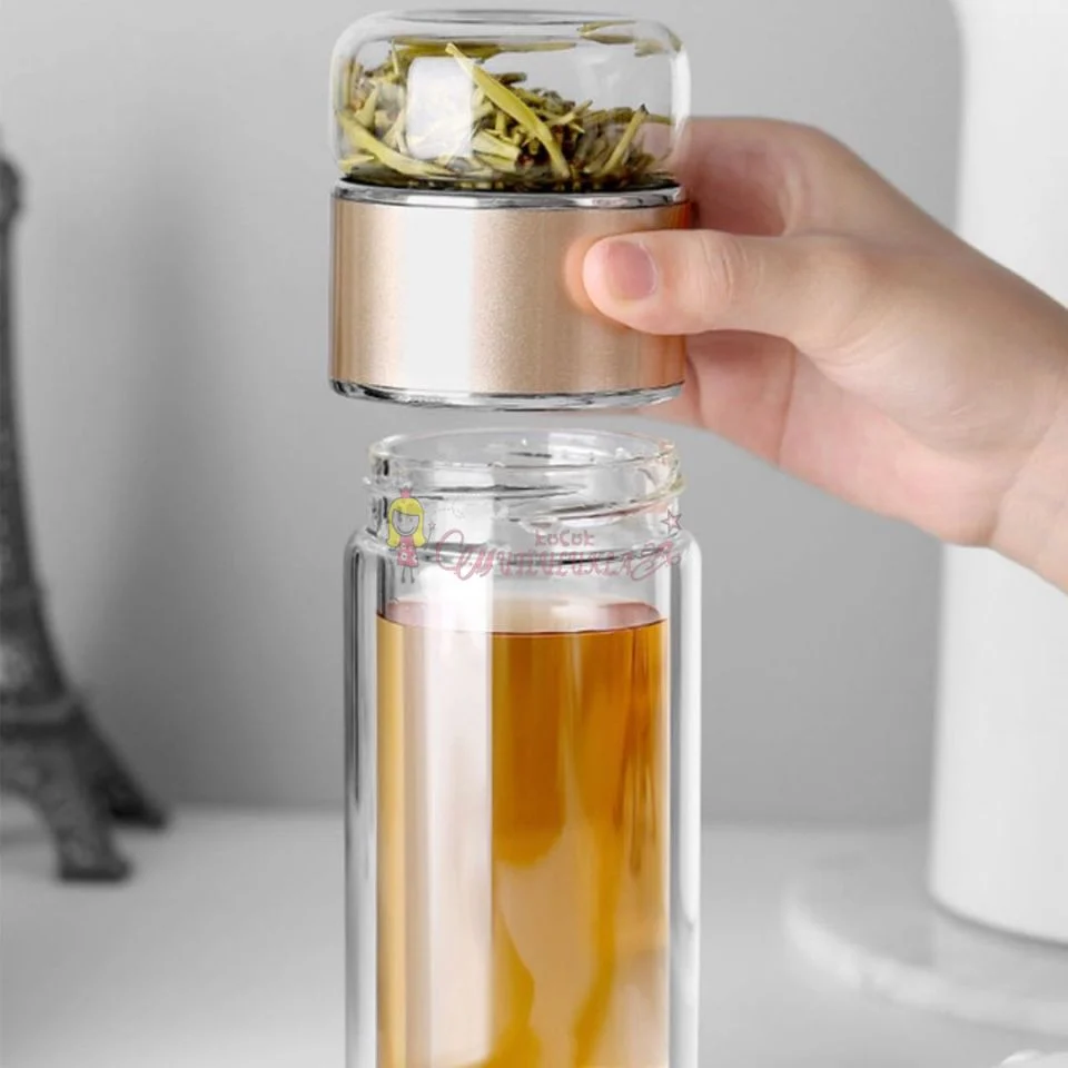 Çift Katlı Cam, Bitki Çayı, Ihlamur, Filtre Kahve Demliği French Press