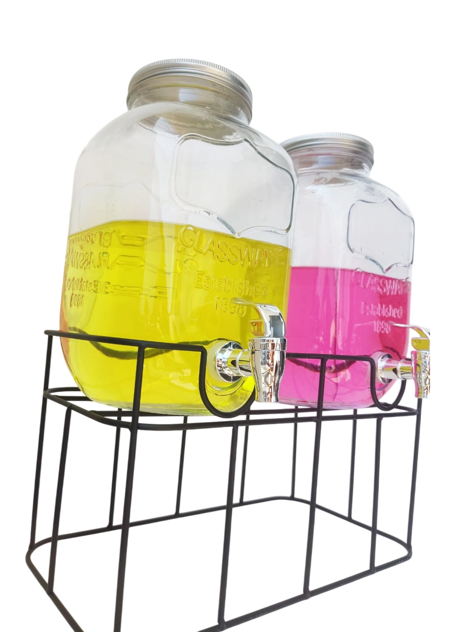 Cam Sebil, Şerbetlik, Yağdanlık Musluklu 5+5 Litre